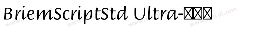 BriemScriptStd Ultra字体转换
